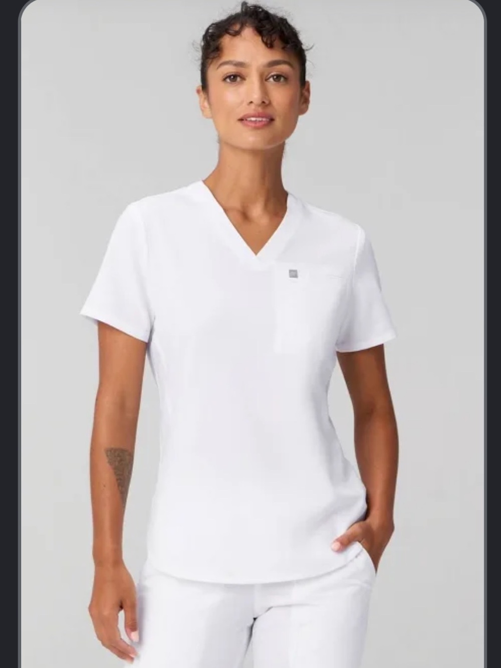 Fabletics White Scrub Set